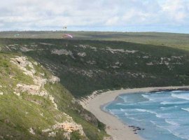 Looking back to the bowl, takeoff at center of pic Site photo