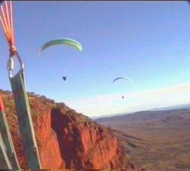 Dave Humphrey and Julian McPherson at Mt Nameless in the Hamersley Range (Video capture by Mike Annear) Site photo
